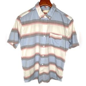 Men Levi’s Like New Short Sleeve Button Down Sz S Bin E
